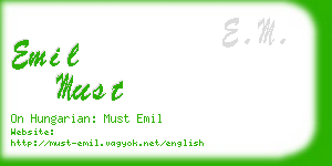 emil must business card